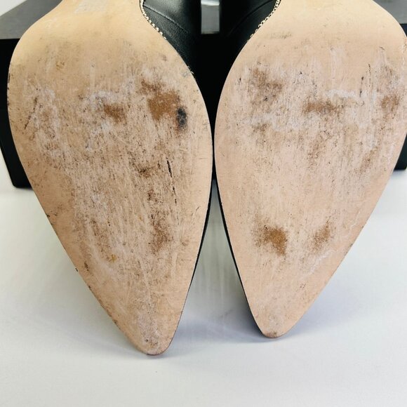 Coach Samantha Leather Black Pump Size 8B Studded Pointed Toe High Heel - Picture 14 of 16